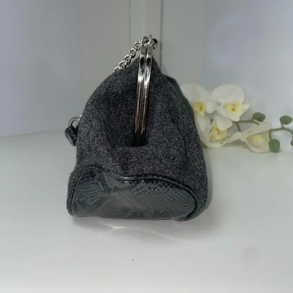 Elegant Black Shoulder Bag with Heart Details
